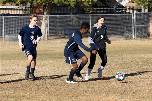 Students playing soccer during the 7th Annual Soccer Classic, Thursday, December 8, 2022.